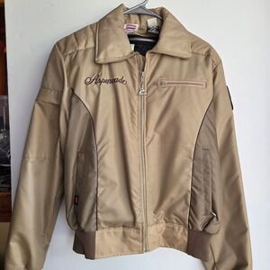 Vintage Honda Jacket Mens Large Goldwing Early Warning Aspencade Hondaline USA
